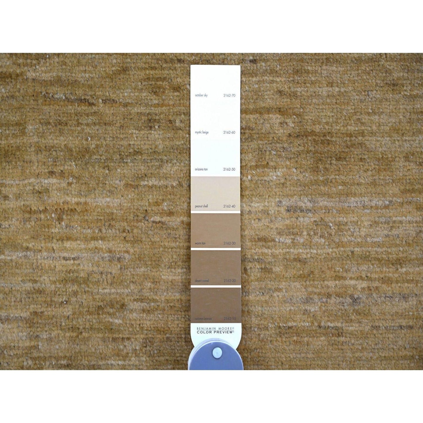 7'10"X9'5" Tawny Brown Plain Solid Pattern Ghazni Wool Hand Knotted Rug