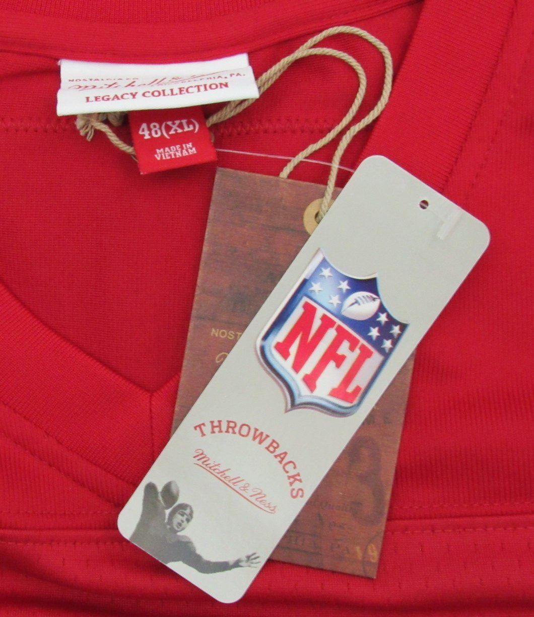 Jerry Rice Hof Autographed Red Mitchell & Ness