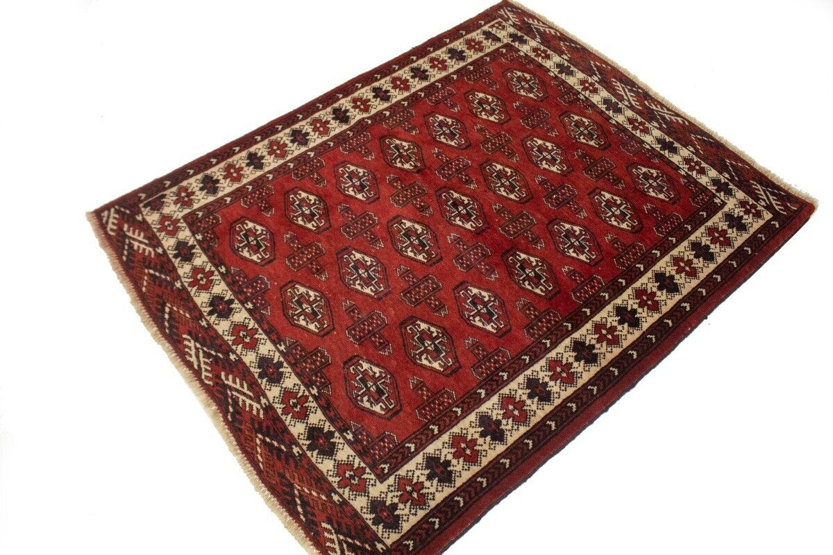 Handmade Semi-Antique Oriental Rug 4X5 Ft Small