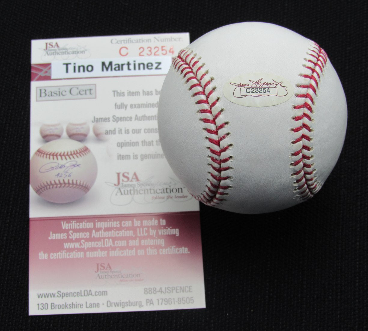 Tino Martinez Signed/Auto Yankees 100Th Oml