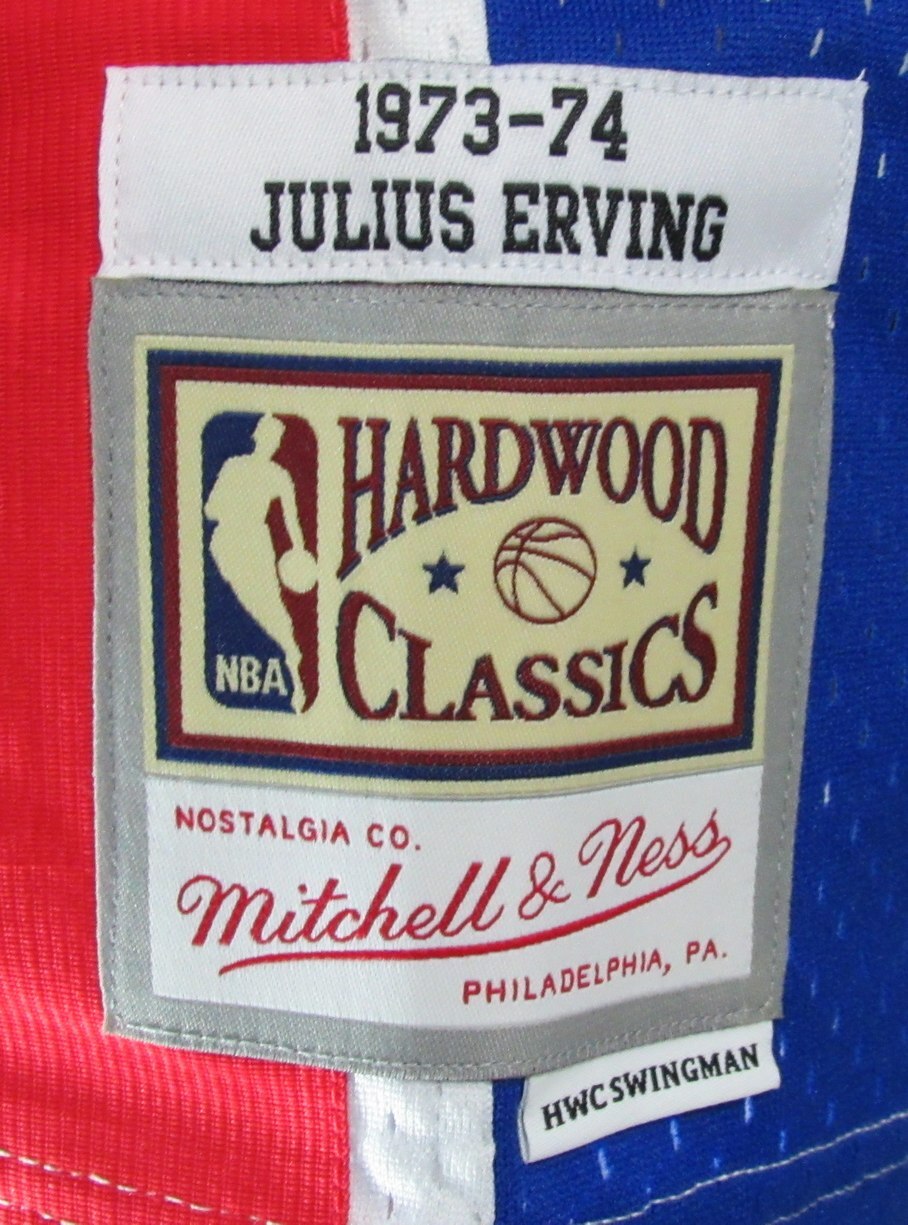 Julius Erving Autographed Mitchell & Ness Hof New