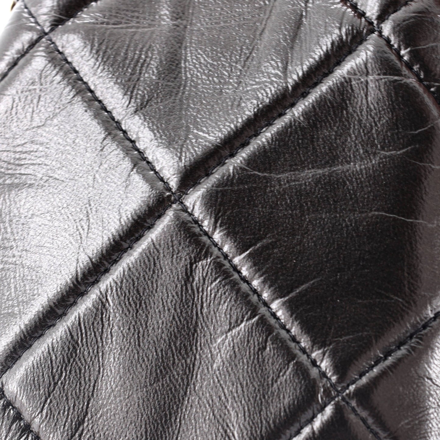 Chanel Cc Kisslock Frame Clutch With Chain Quilted Lambskin Small