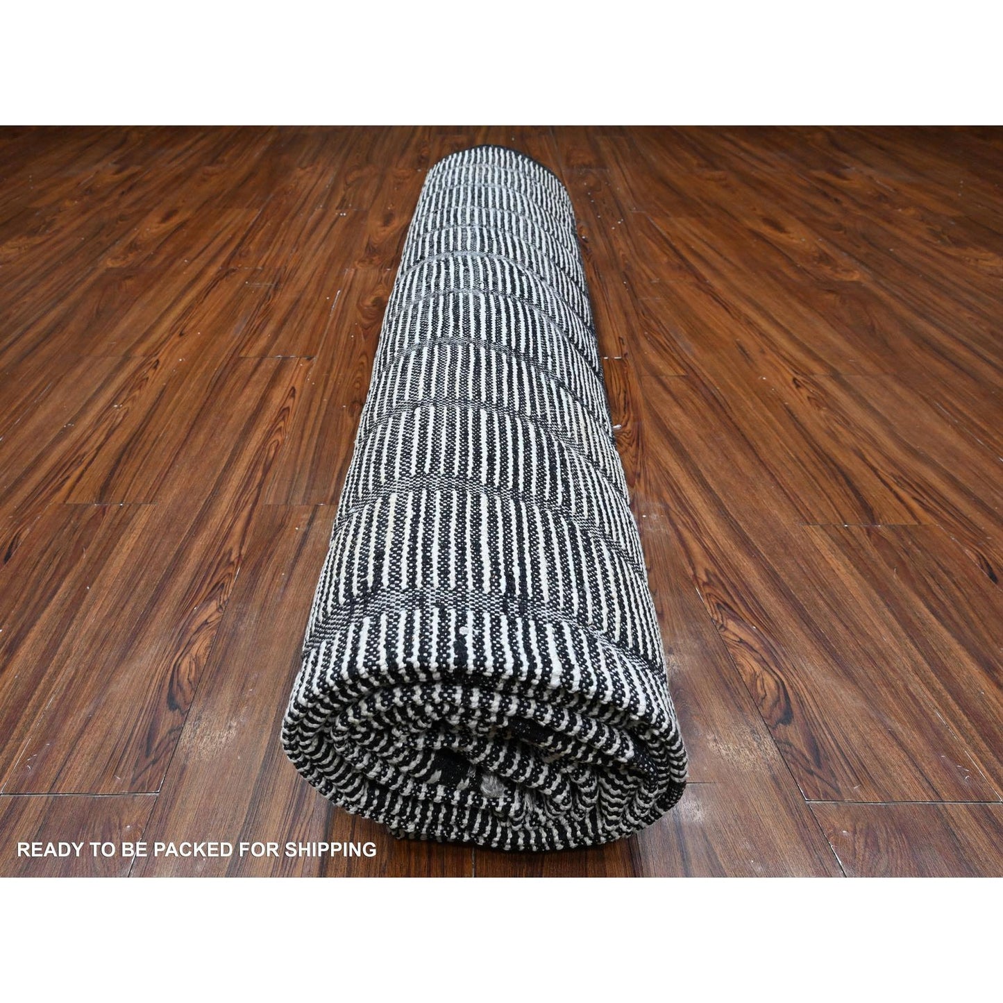 10'X14' Ivory Hand Knotted Moroccan Weave Segment Design Oriental Rug