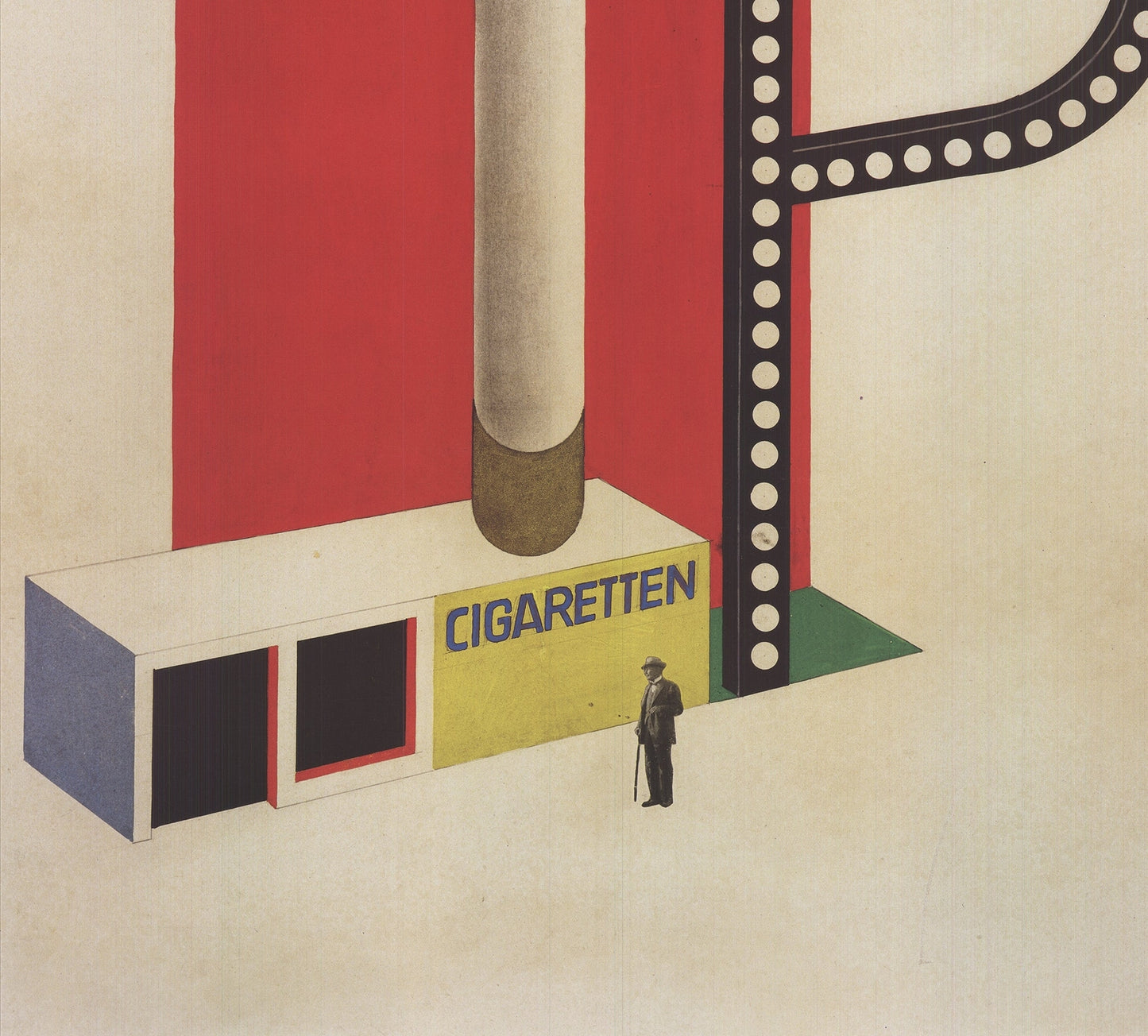 Herbert Bayer Verkaufs- Und Werbekiosk Zigarettenmarke P " Offset L