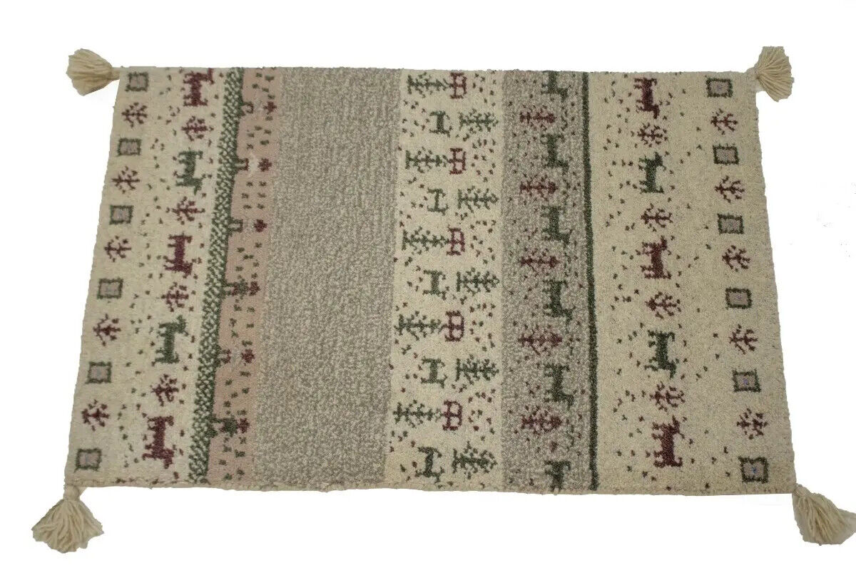 2X3 ft Pair of Hand-Knotted Tribal Plush Gabbeh