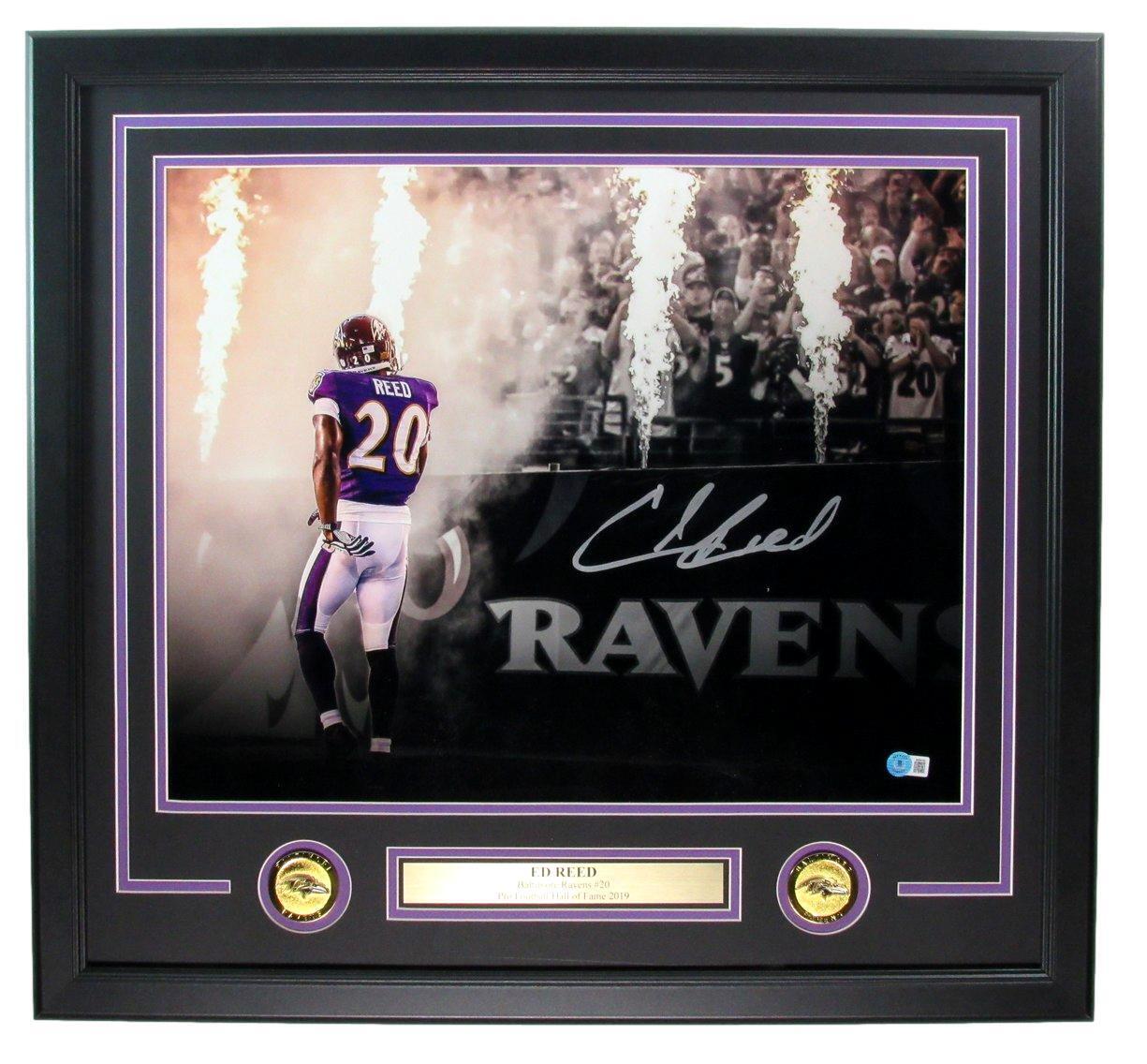 Ed Reed Hof Autographed 16X20 Photo Baltimore