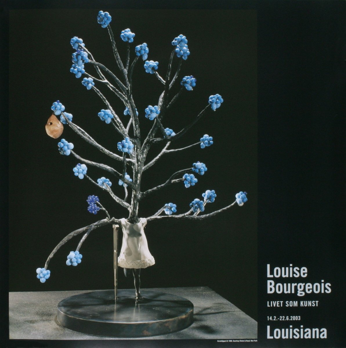 Louise Bourgeois Formklippet Iv " Poster Museum Black Blue Gray