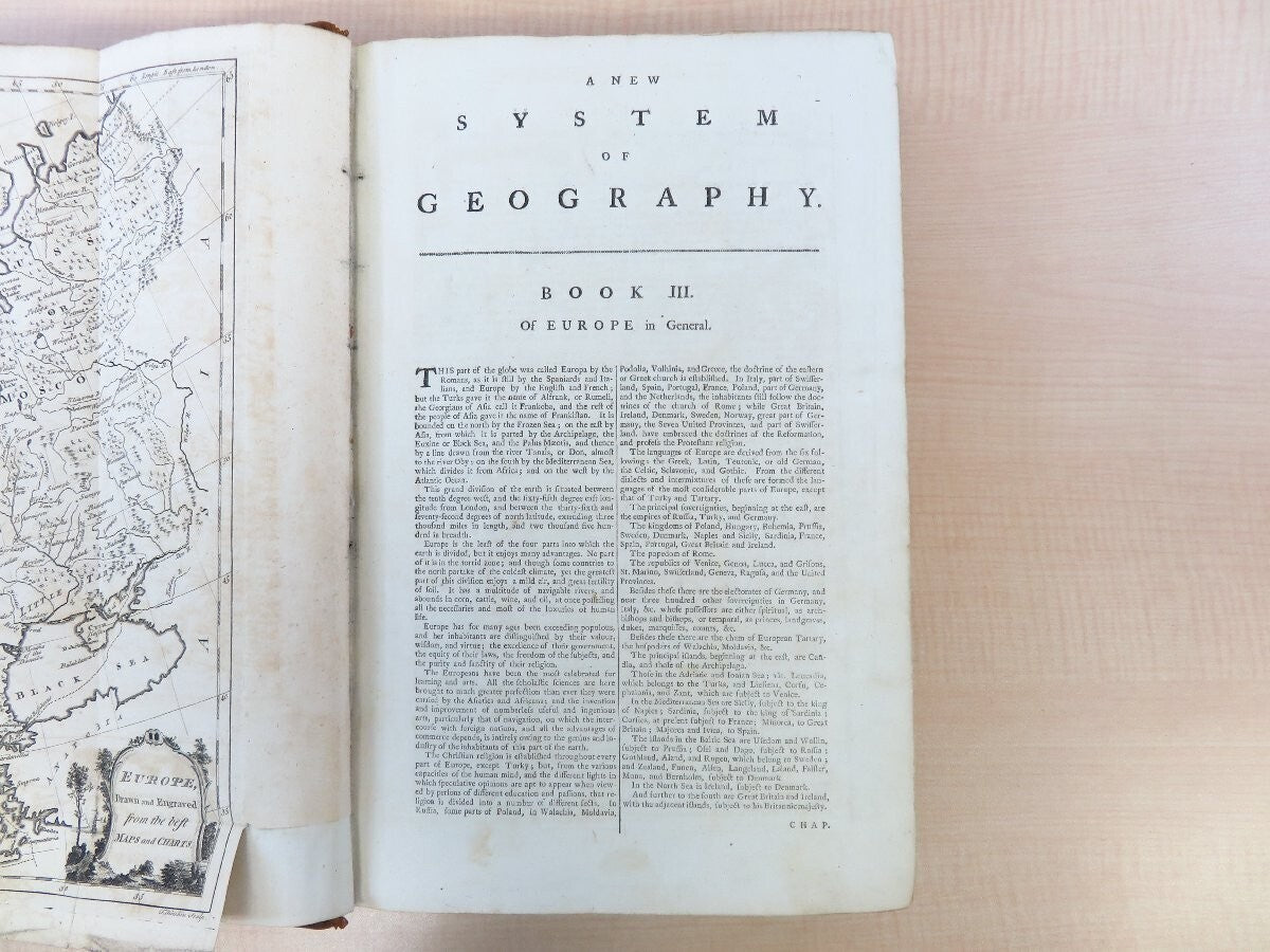 'A New System Of Geography' By Daniel Fenning & Joseph Colly 1773 London Map