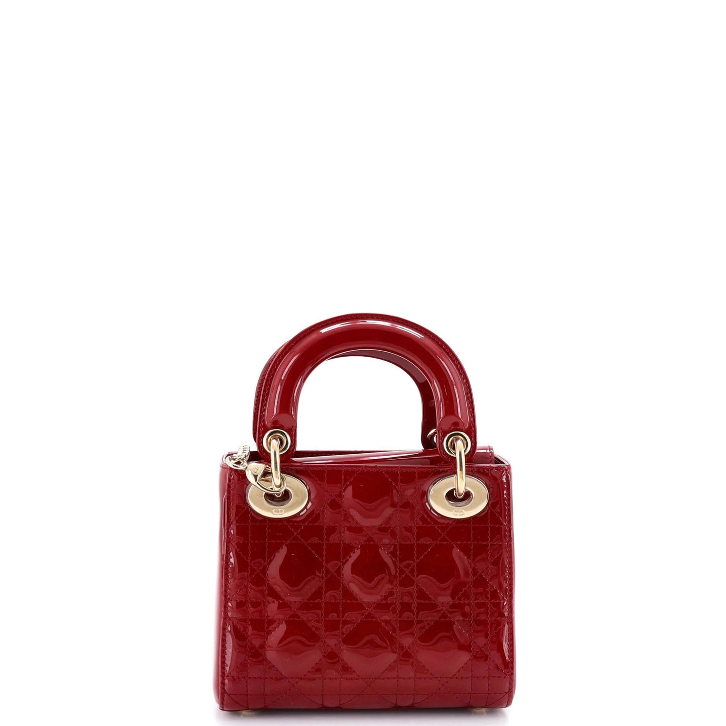 Christian Dior Lady Dior Chain Bag Cannage Quilt Patent Mini