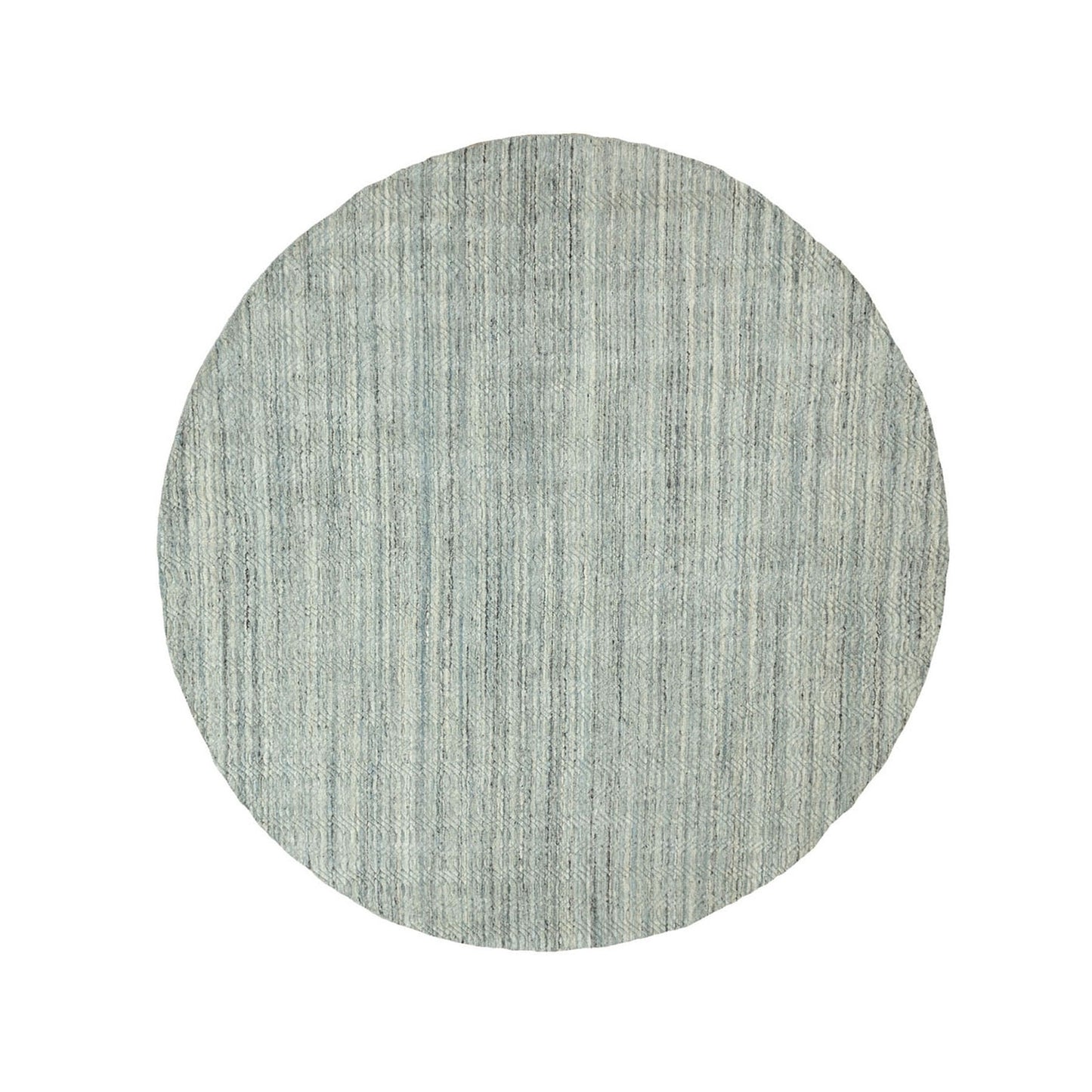 10'X10' Green Hand Loomed Variegated Organic Wool Oriental Round Rug