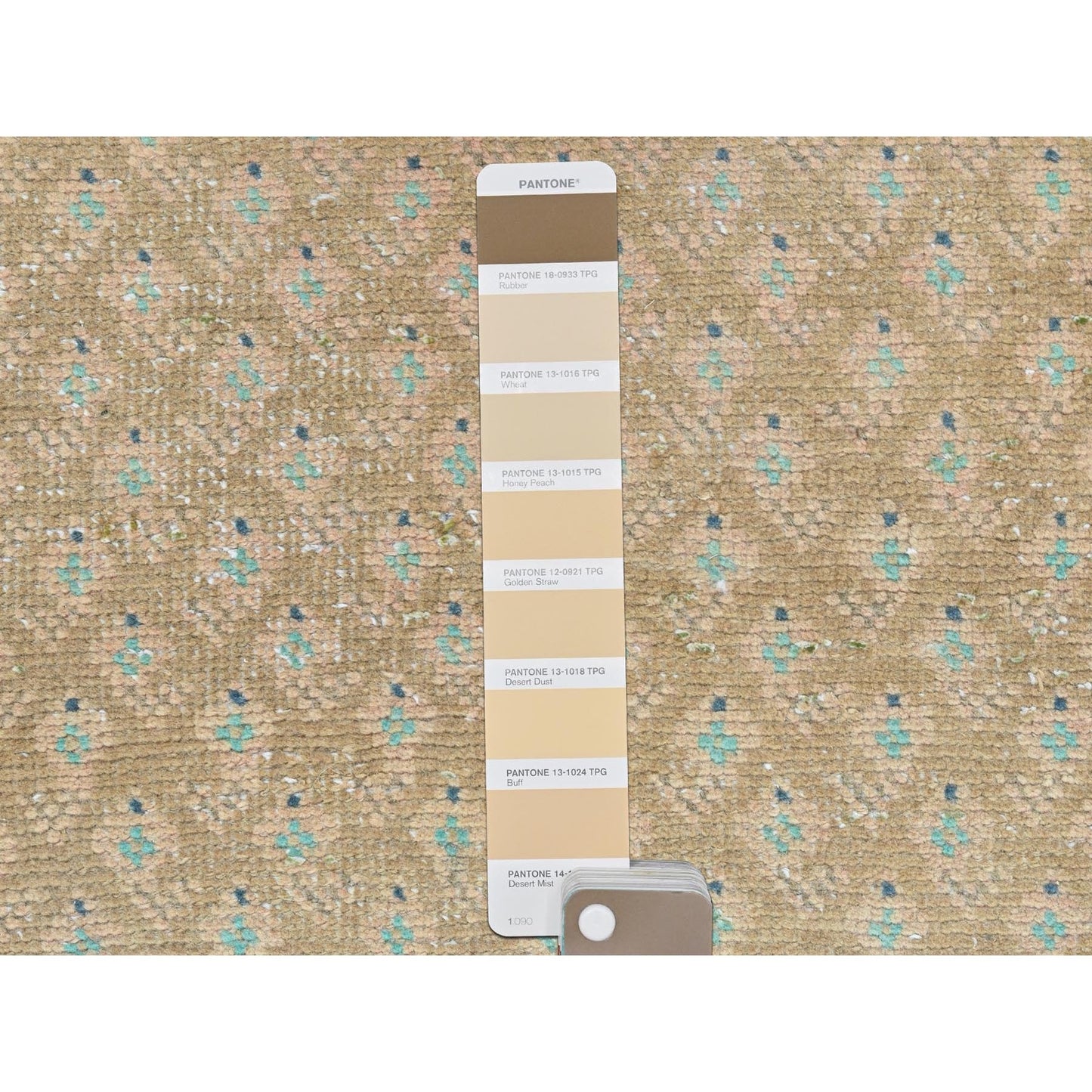 3'3"X9'9" Mocha Brown Vintage Farsian Serrib Hand Knotted Wool Runner Rug