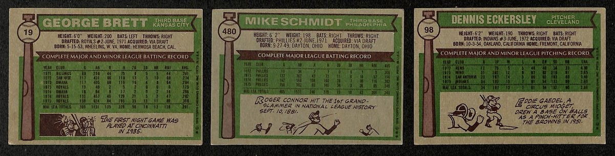 1976 Topps Baseball Complete Set (660) Brett Rc