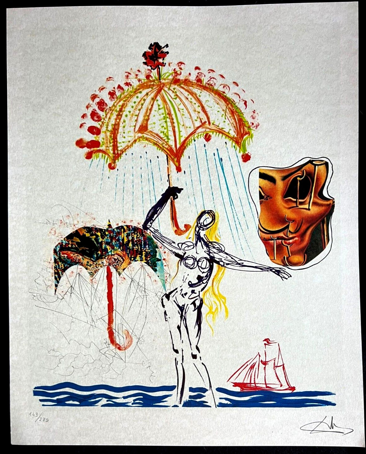 Salvador Dal Lithograph Coa Signed Numbered By