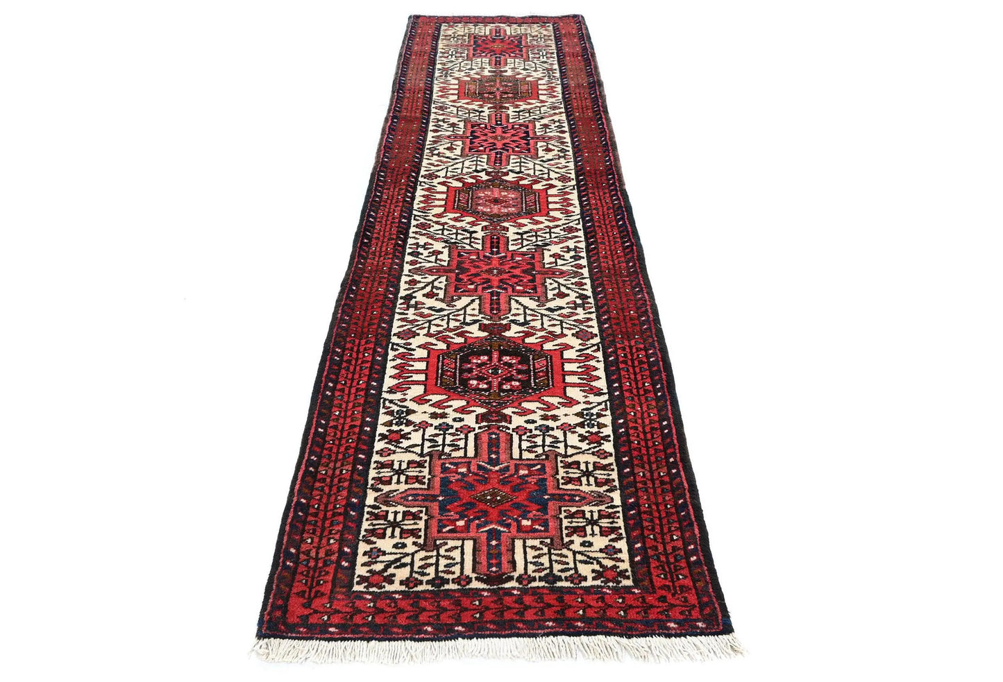 Handmade Vintage Oriental Runner Rug 2'3 X 9'2 Ft
