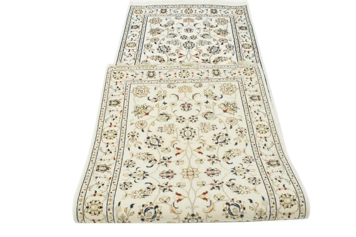 3X8 ft Hand-Knotted Indo-Nain Oriental Runner