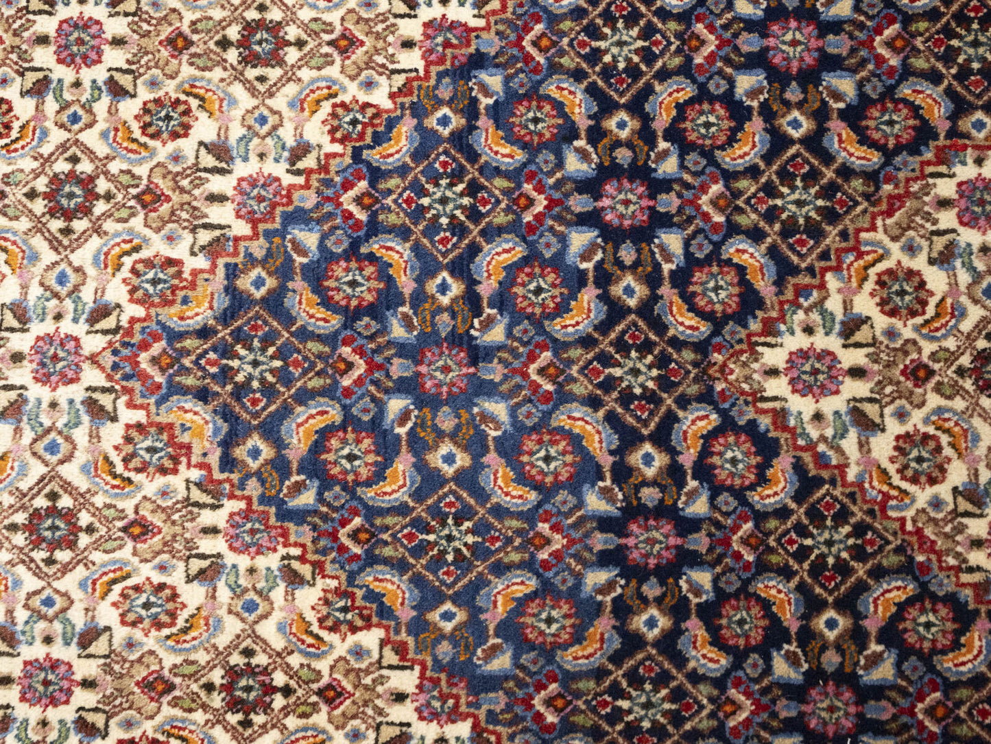 Cream Vintage Oriental Rug Traditional Classic