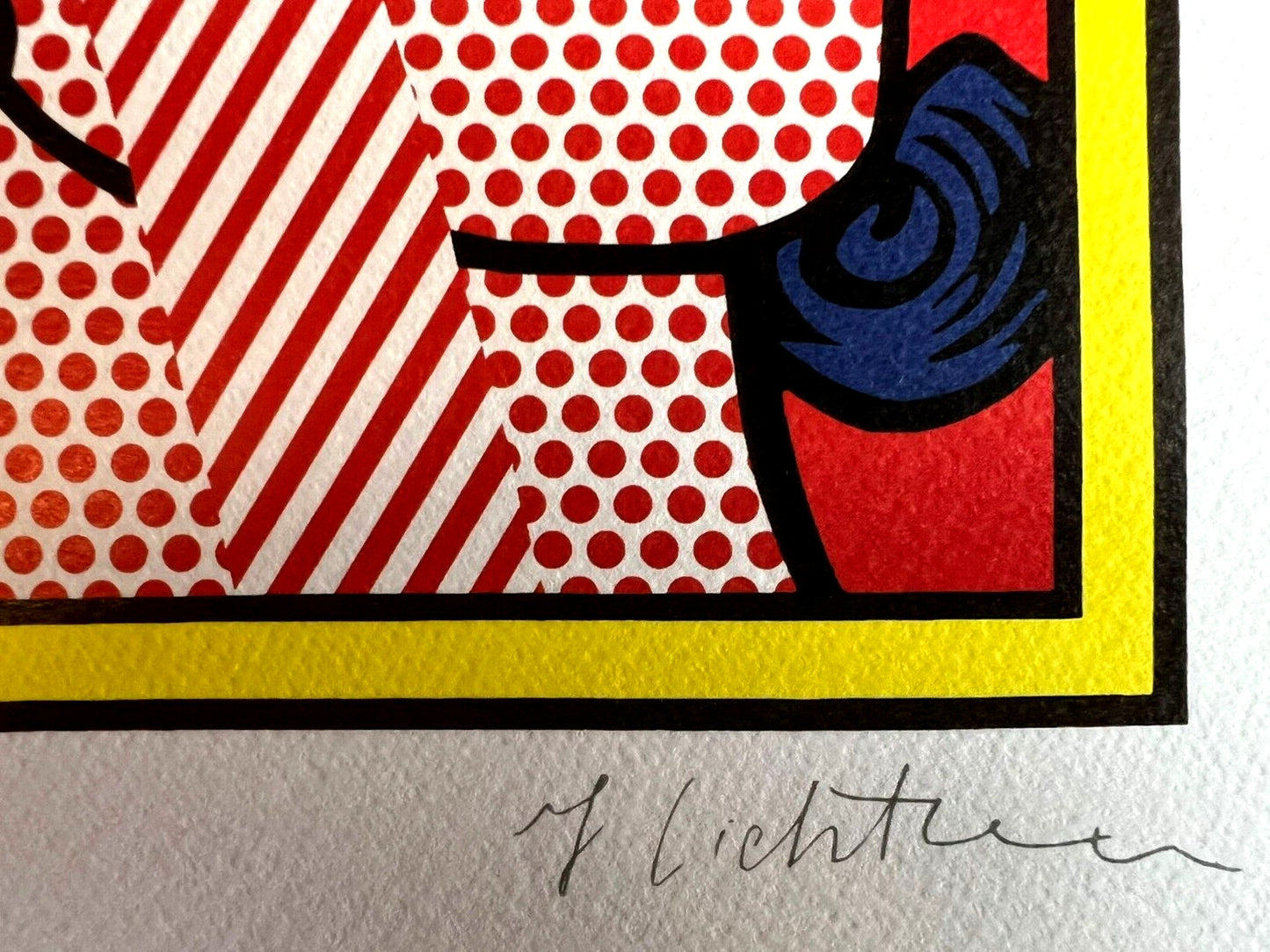 Roy Lichtenstein Lithograph Coa Signed Op Numbered