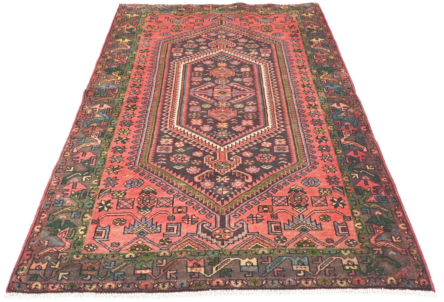 Handmade Vintage Traditional Oriental Rug Floral