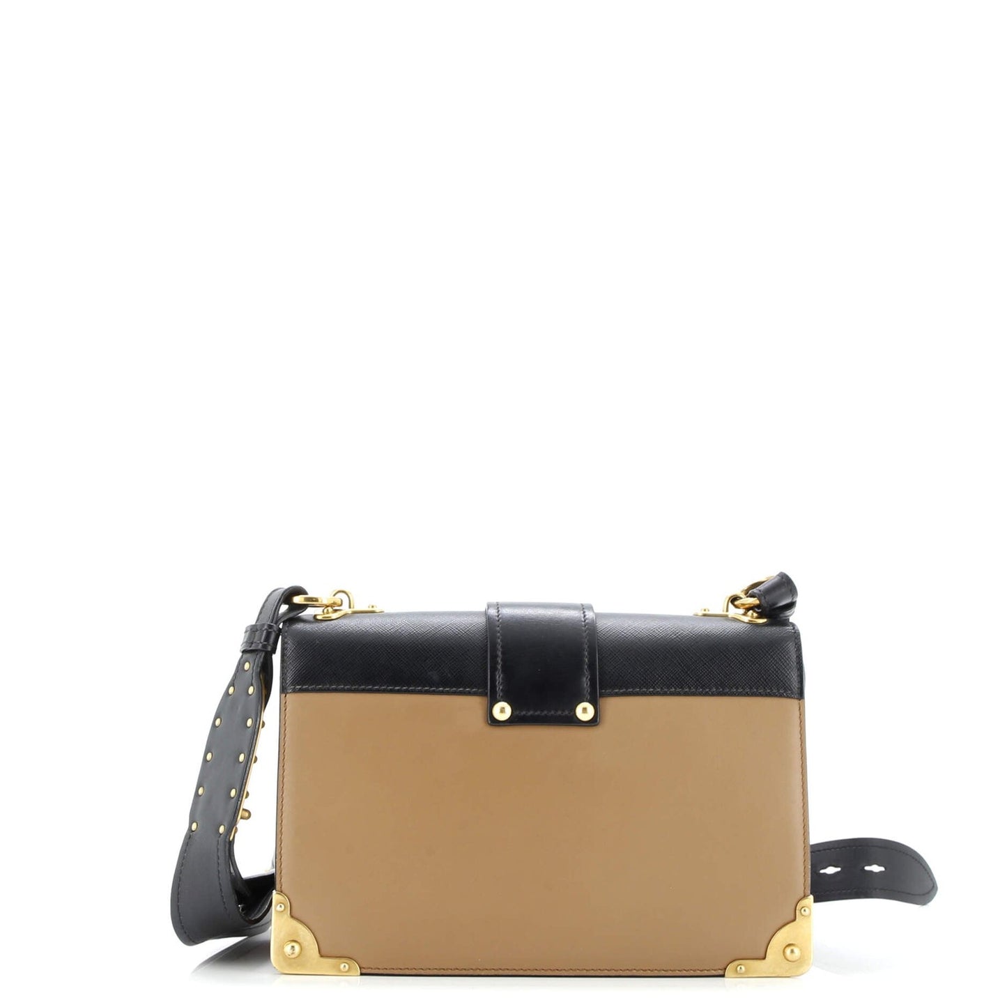 Prada Cahier Crossbody Bag Leather And Saffiano Leather Large