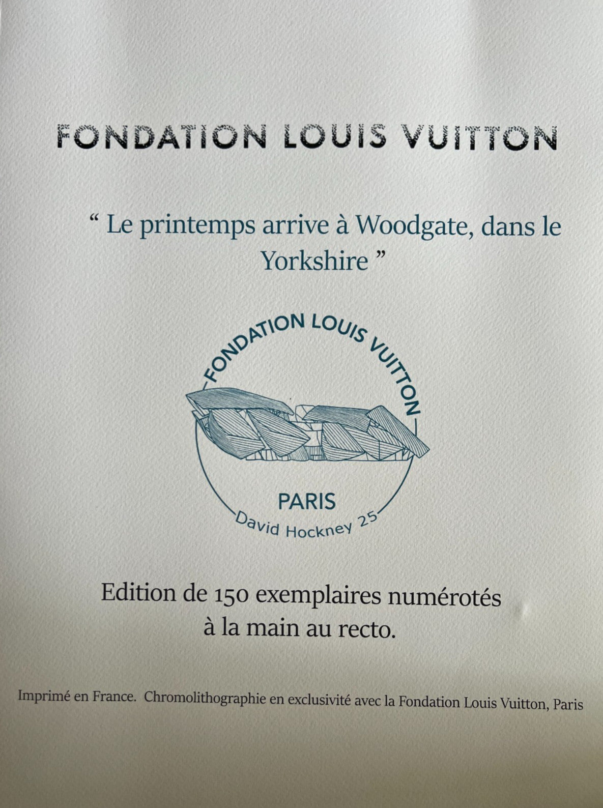 David Hockney Lithograph Coa Signed Op Numbered Limited &