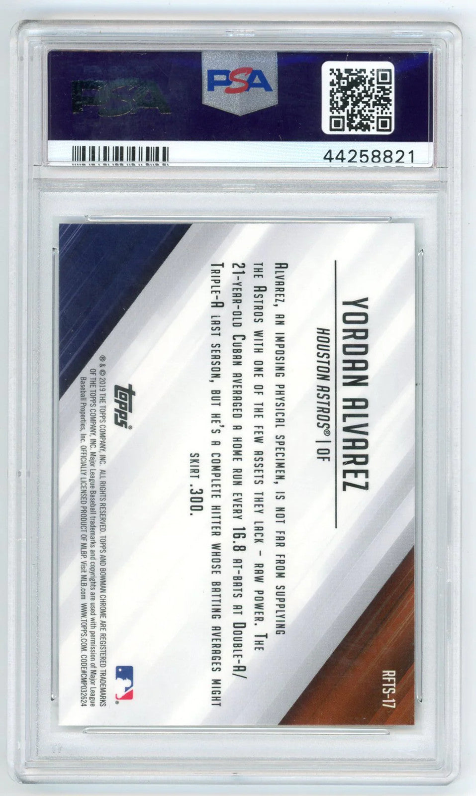 Yordan Alvarez 2019 Bowman Ready For The Show