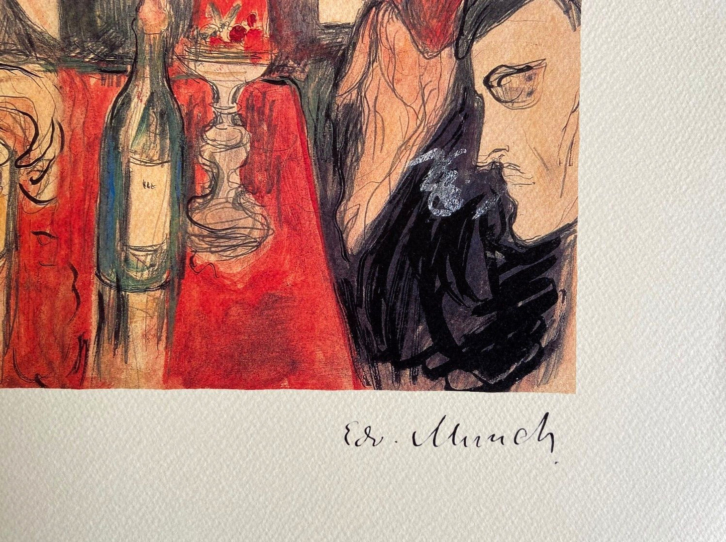 Edvard Munch Lithograph Coa Numbered A Hand