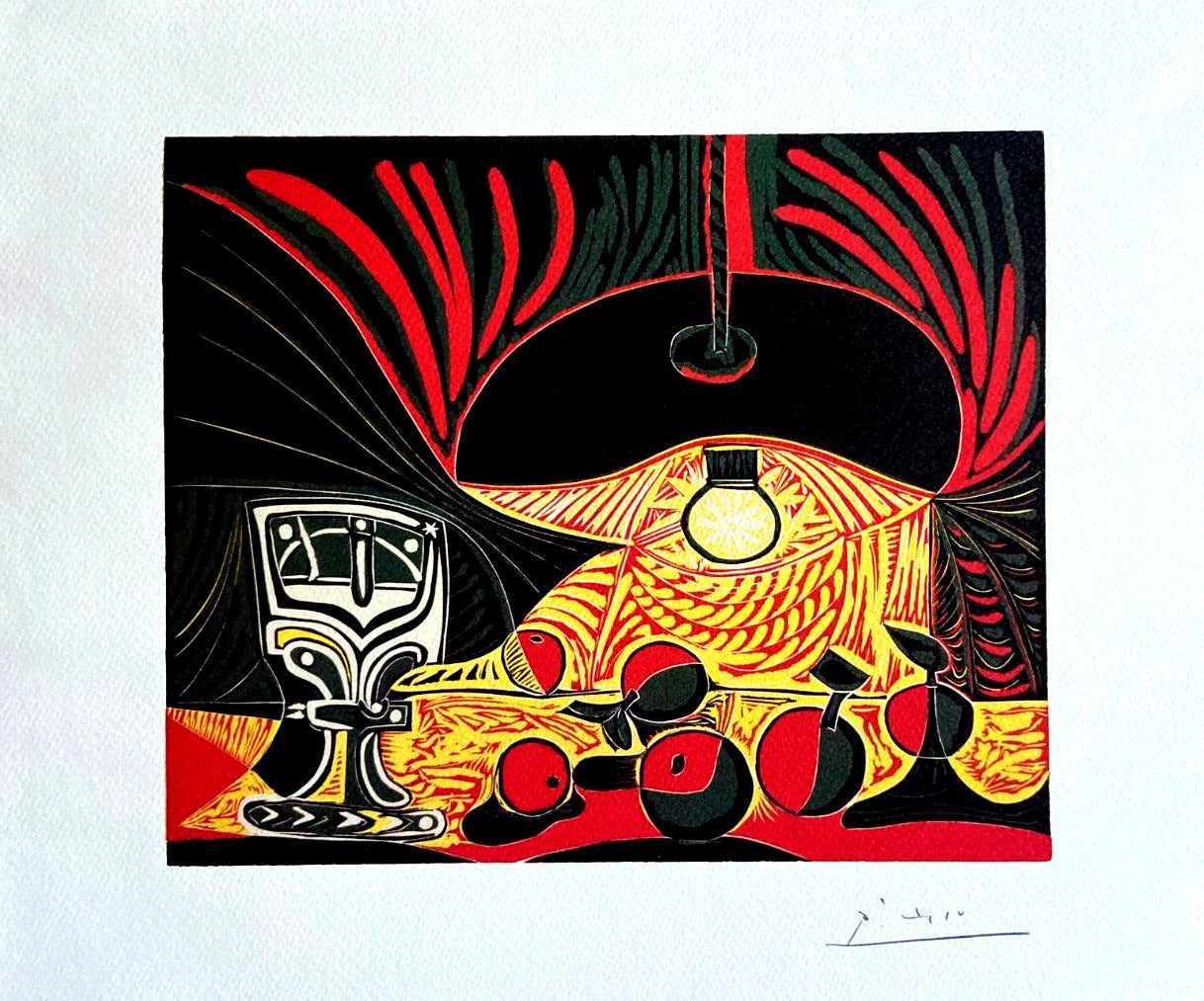 Pablo Picasso Estate Lithograph COA Signed Op