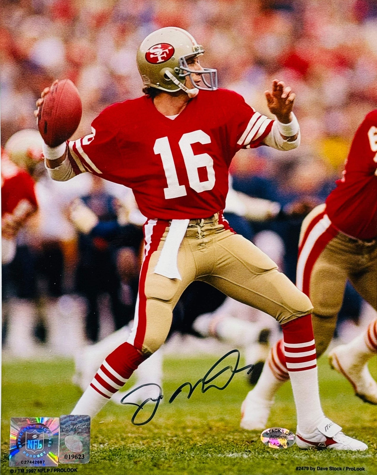 Joe Montana Autographed 8X10 Football Photo (Montana Holo)