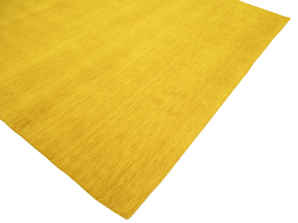 Marigold Solid Design Hand-Loomed 8X8 Gabbeh Wool