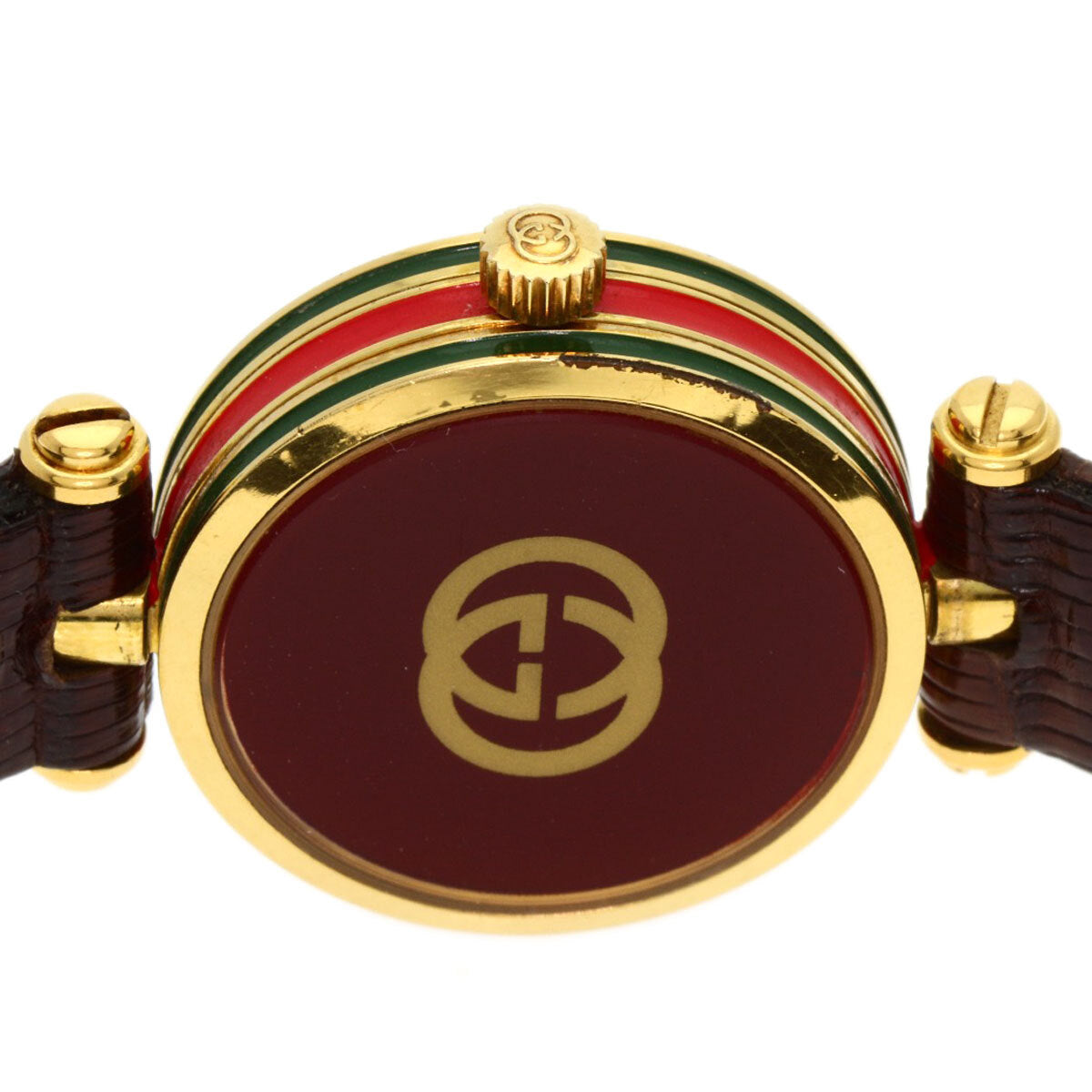 Gucci Sherry Line Watches Gold Plated/Leather Ladies