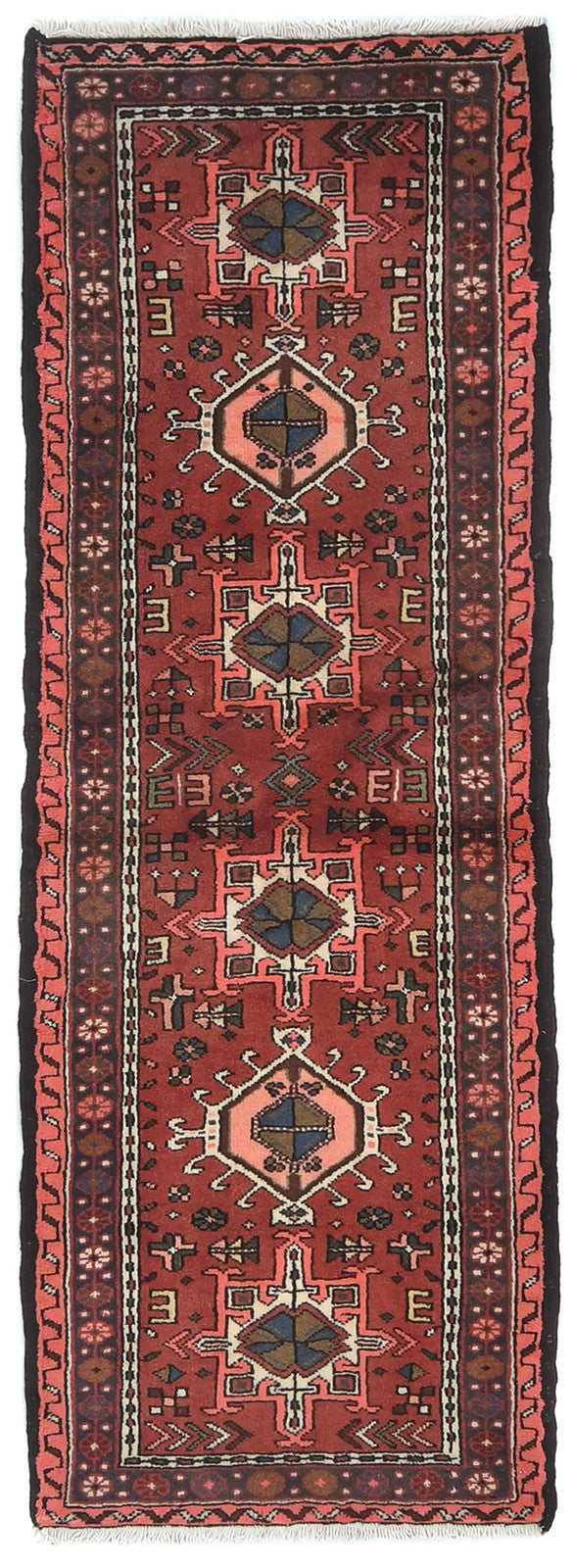Vintage Handmade Tribal Geometric Oriental Rug