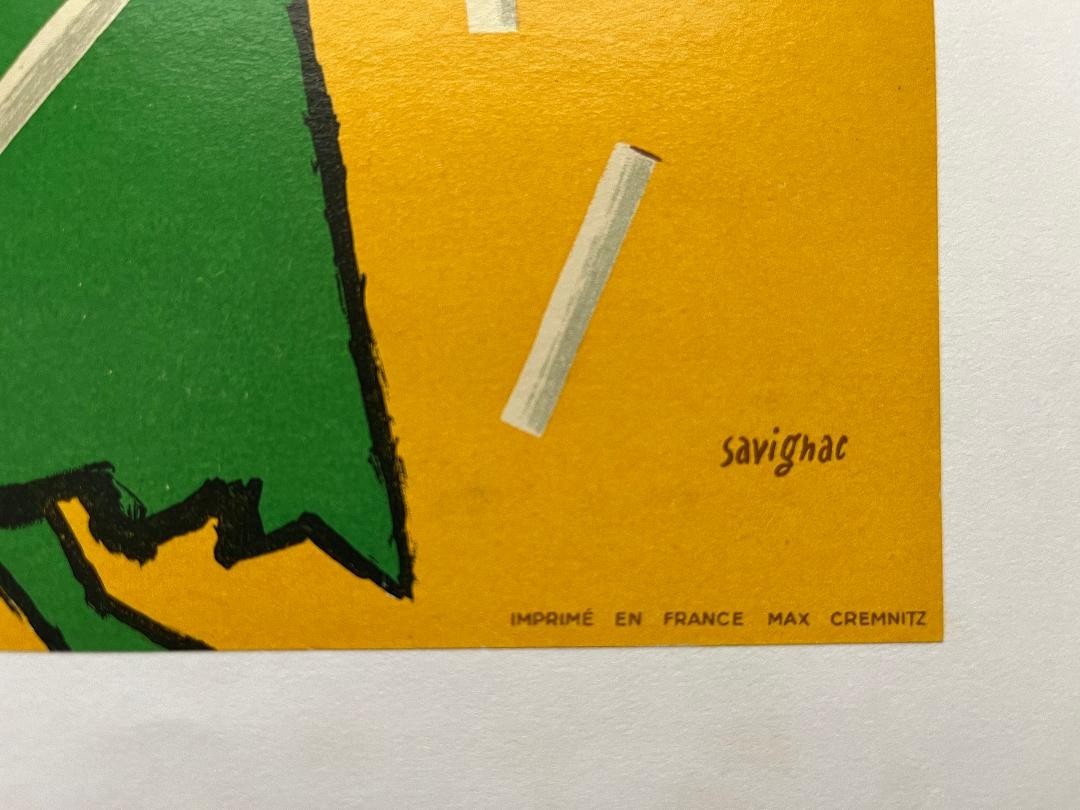 Raymond Savignac Vintage Lithograph Gitanes 1954 Original French Poster