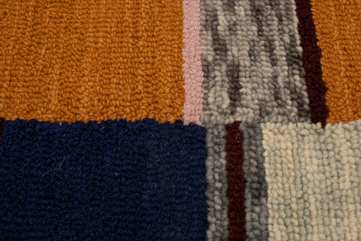 Stripes Design Hand-Tufted Modern Multicolored