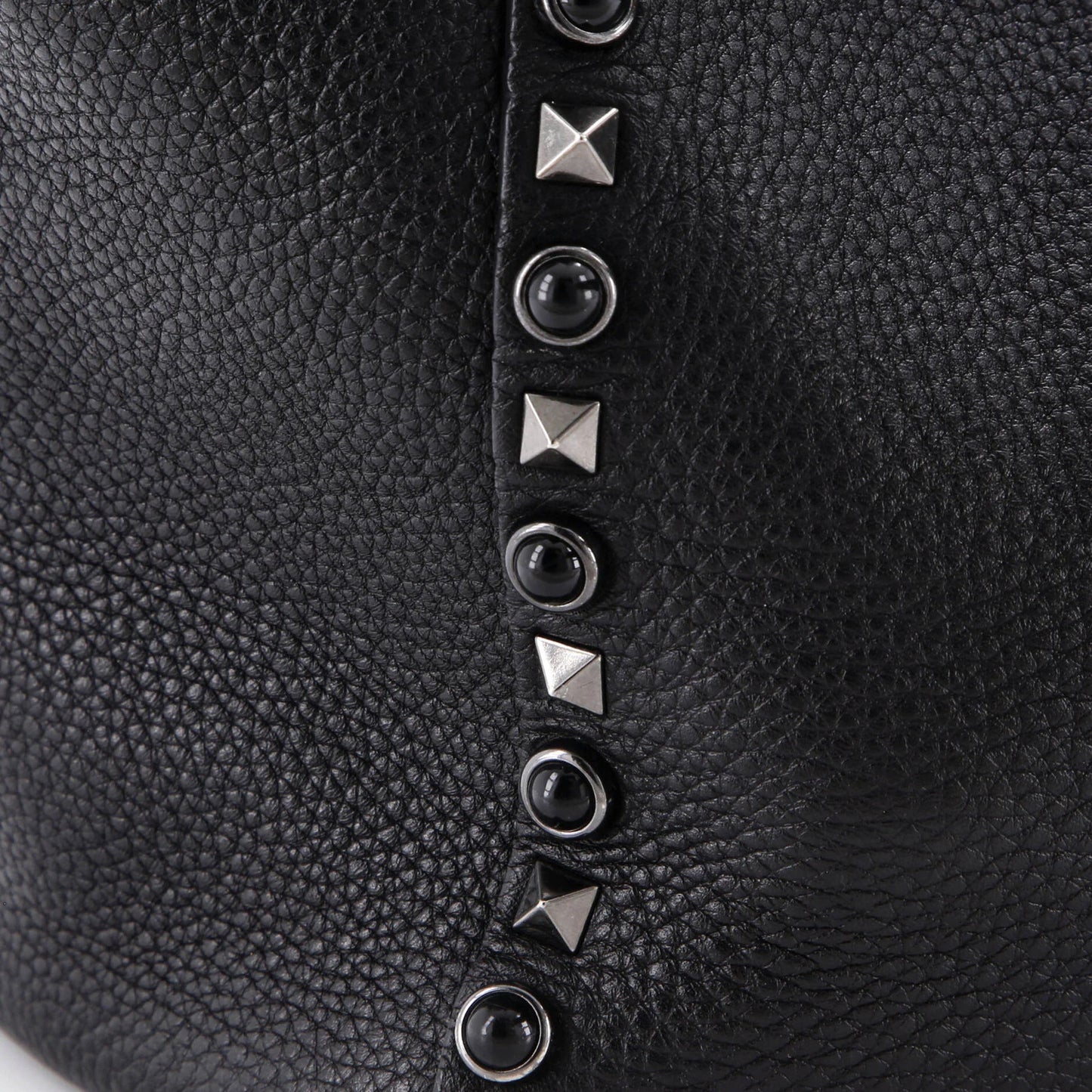 Valentino Garavani Rolling Rockstud Tote Leather With Cabochons Medium