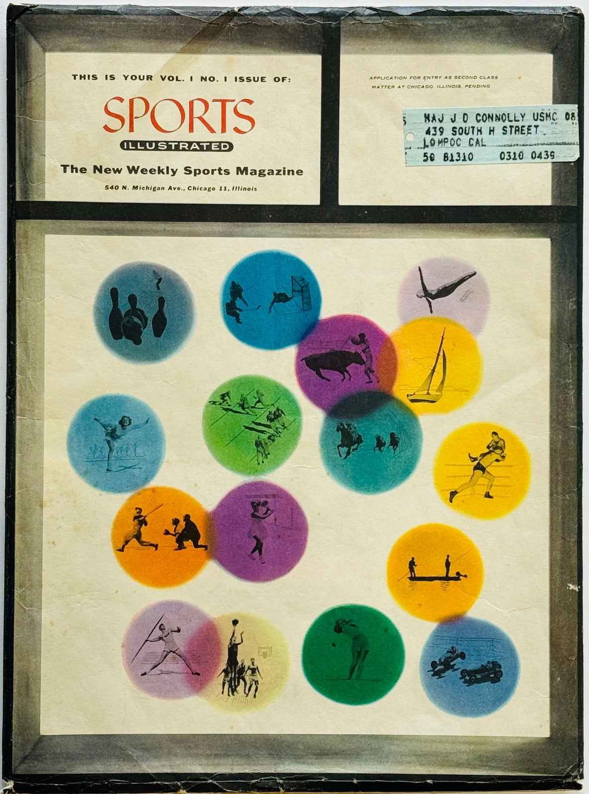 Sports Illustrated Aug 16, 1954 First Issue Complete W/Uncut Baseball Cards And