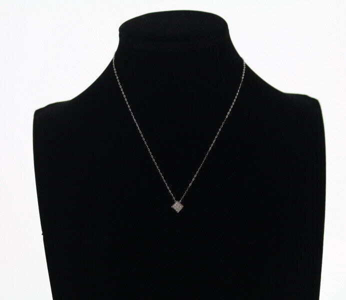 Diamond 0.20ct Mystery-setting Square Necklace
