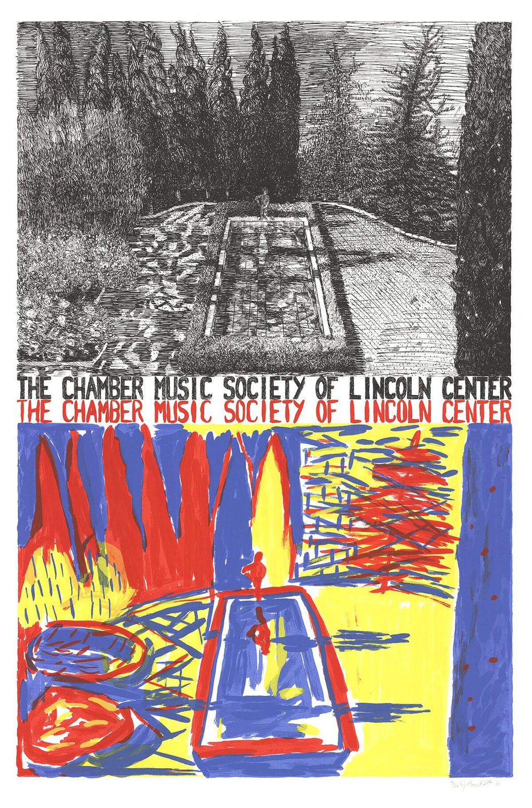 Jennifer Bartlett Chamber Music Of Lincoln Center Signed " Serigraph 1