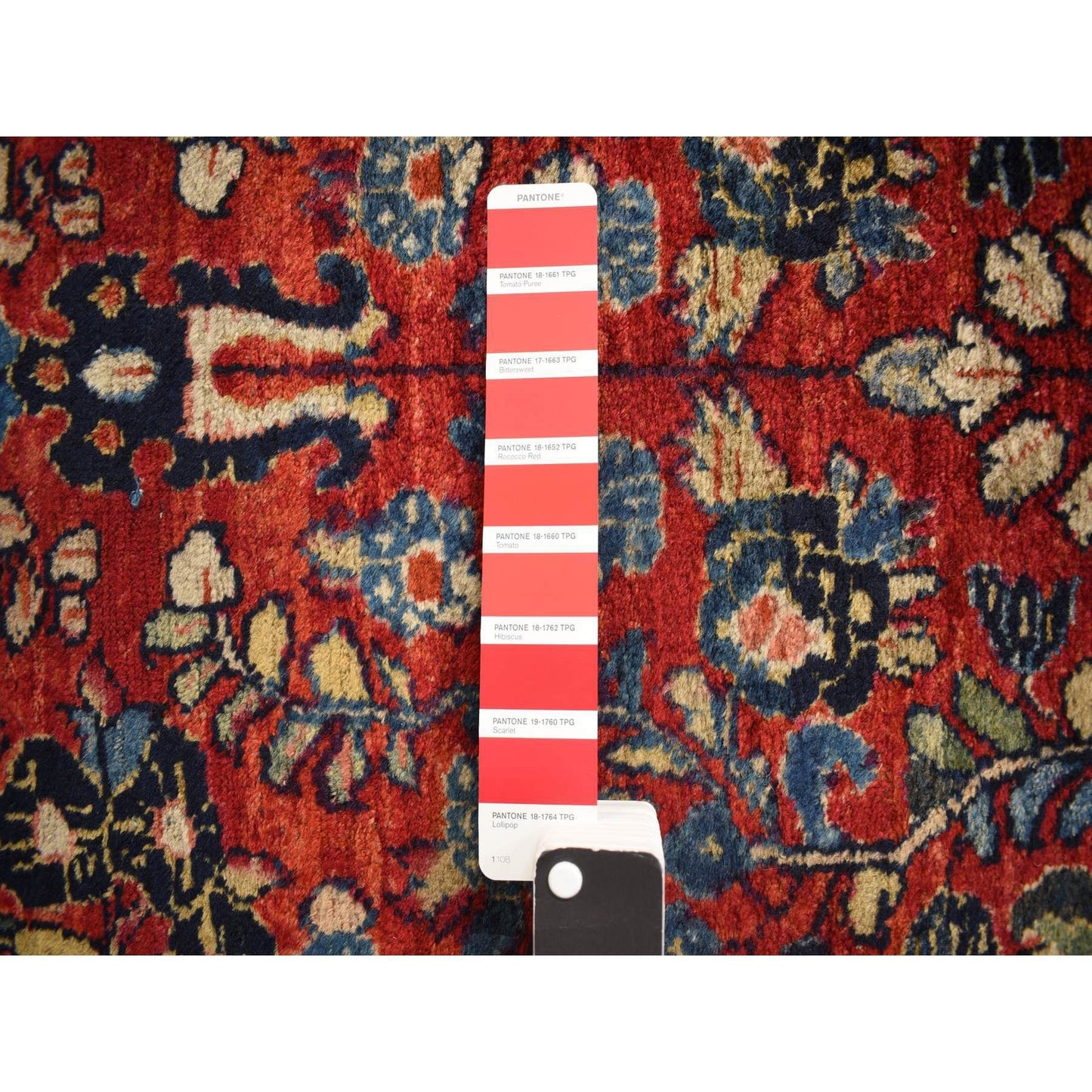9'X19'4" Red Antique Zoroastrian Saroogh Rare Gallery Size Oriental Rug