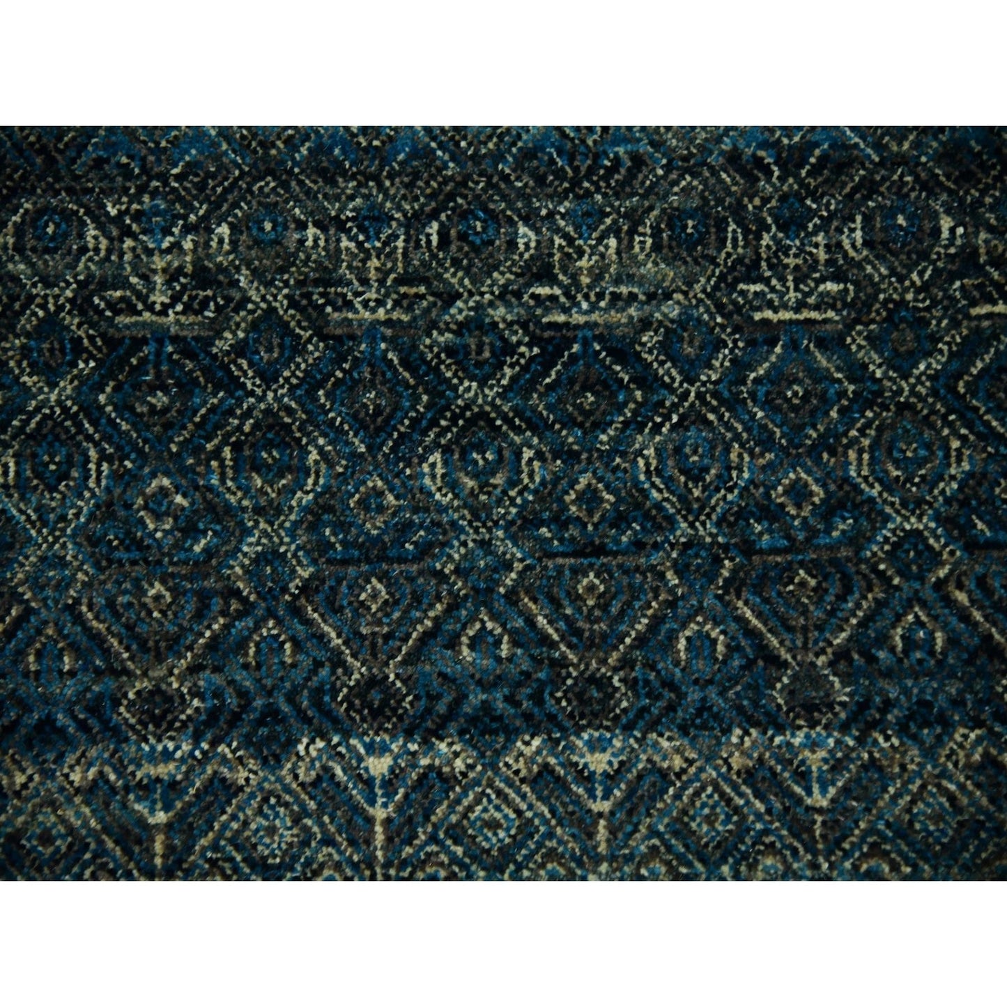10'1"X10'1" Blue Hand Knotted Kohinoor Herrita Design Wool Square Rug
