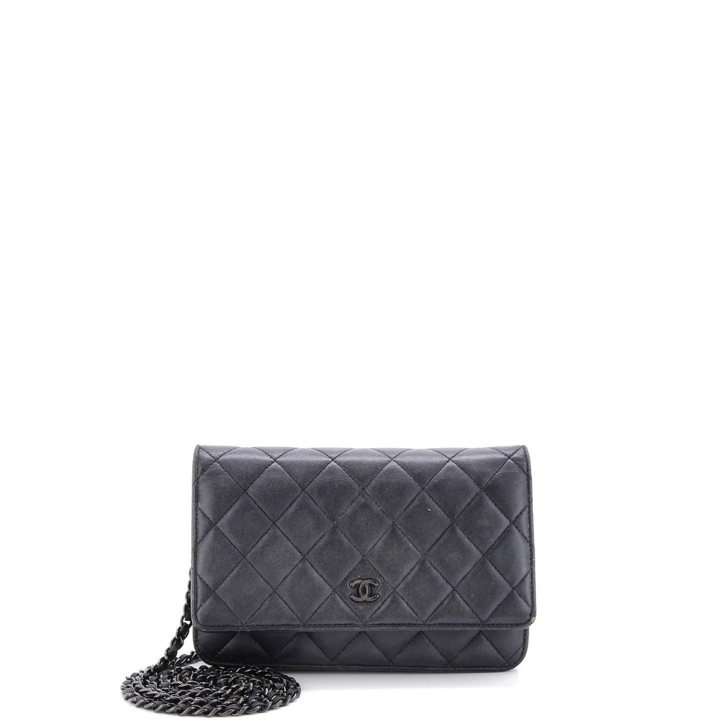 Chanel So Black Wallet On Chain Quilted Lambskin