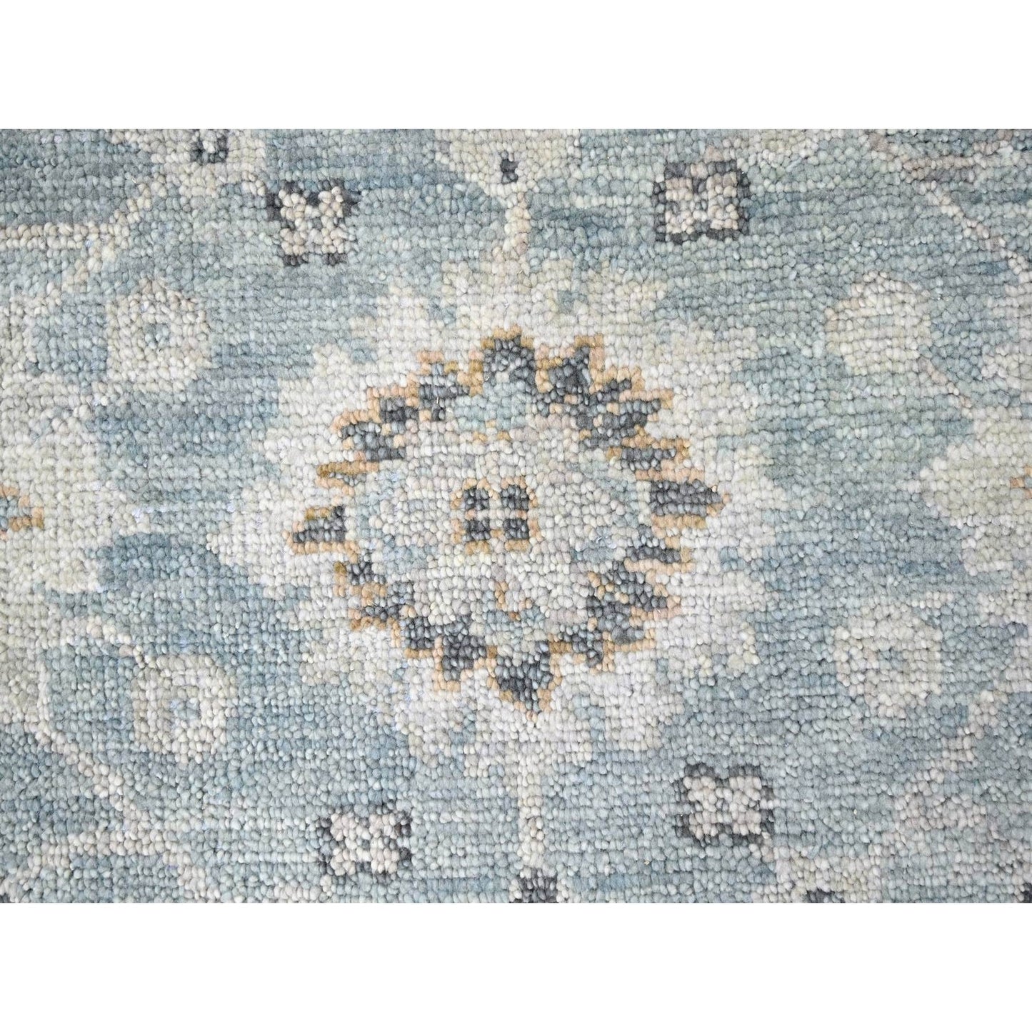 9'X12' Gray Oushak Design Supple Collection Hand Knotted Soft Wool Rug