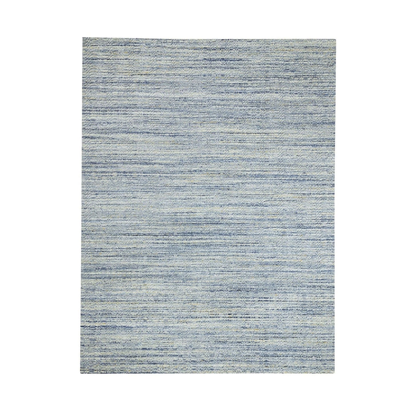 9'X11'9" Modern Blue Hand Loomed Design Organic Wool Oriental Rug
