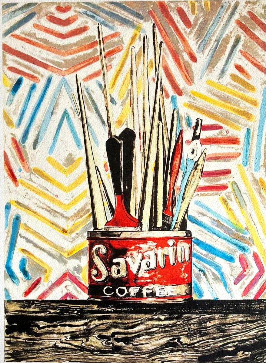 Jasper Johns Lithograph Coa Signed Op Numbered In
