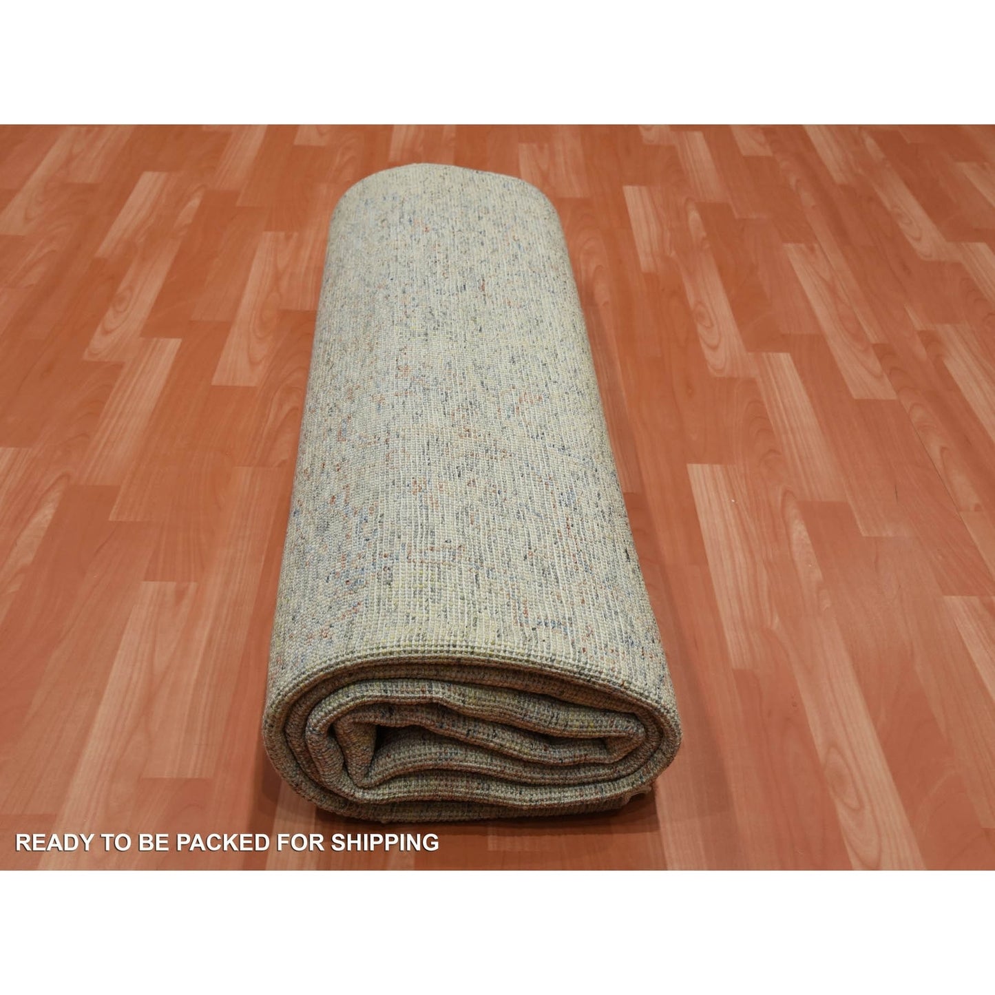 8'X10'2" Gray Modern Salt And Pepper Design Wool Hand Knotted Rug