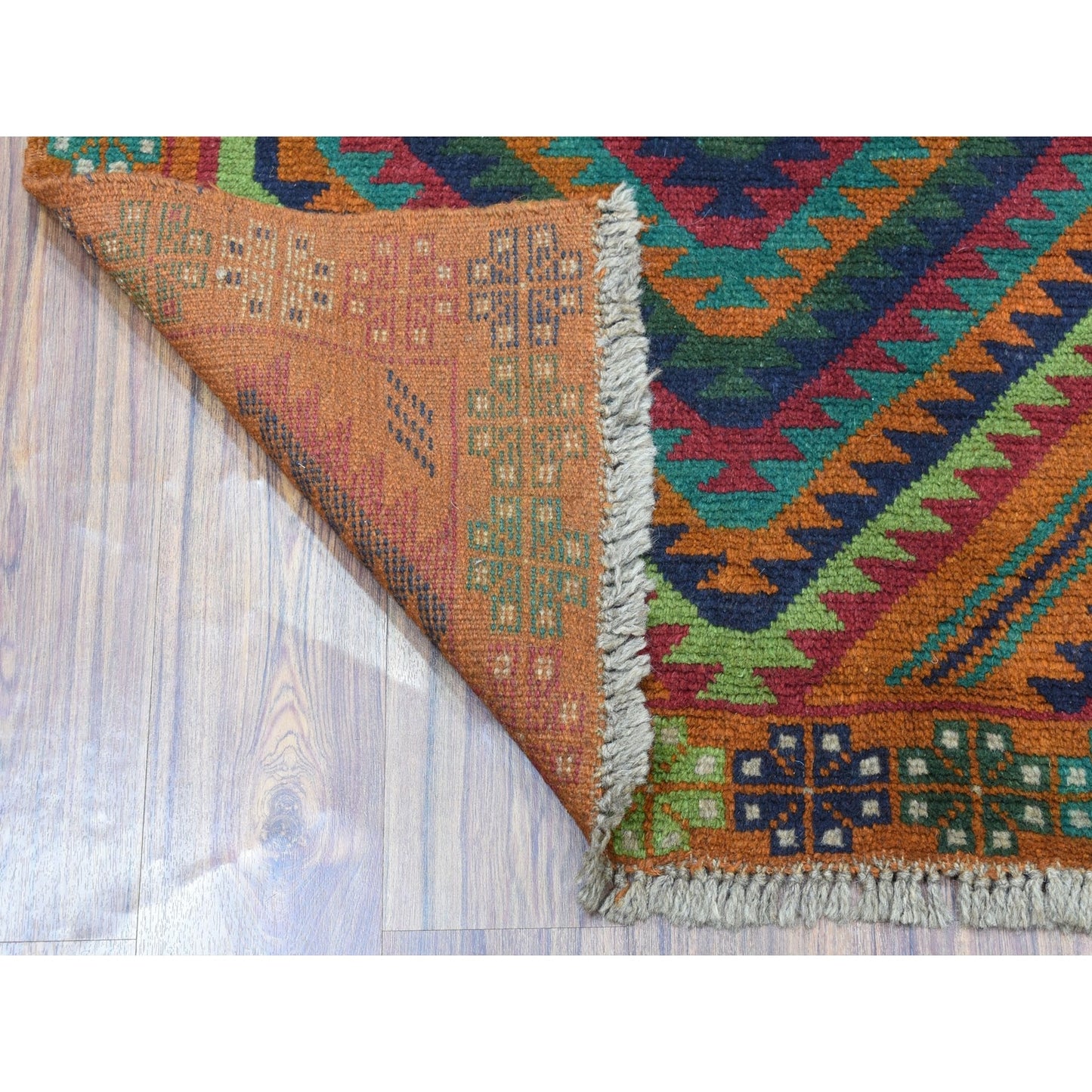 5'8"X7'10" Hand Made Geometric Design Wool Colorful Afghan Tribal Rug