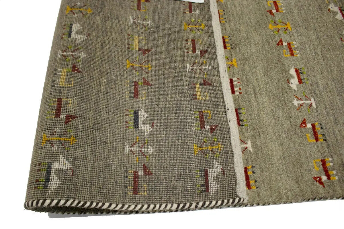 Handmade Tribal Oriental Area Rug Brownish Gray