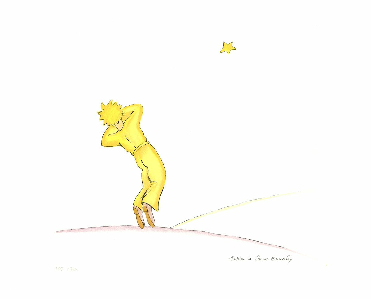 Antoine De Saint Exupery The Little Prince Yawning " Lithograph 20