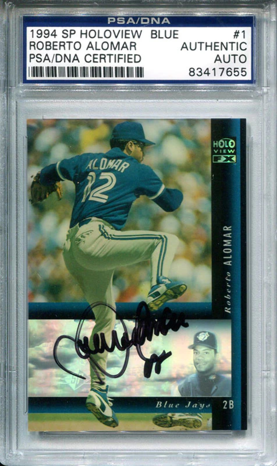 Robert Alomar Autographed 1994 Upper Deck Sp Card