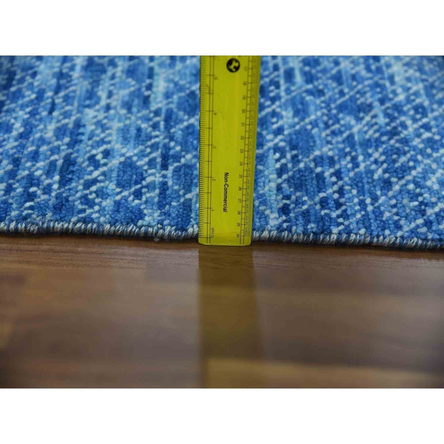 10'1"X14' Blue Chiaroscuro Collection Wool Hand Knotted Oriental Rug