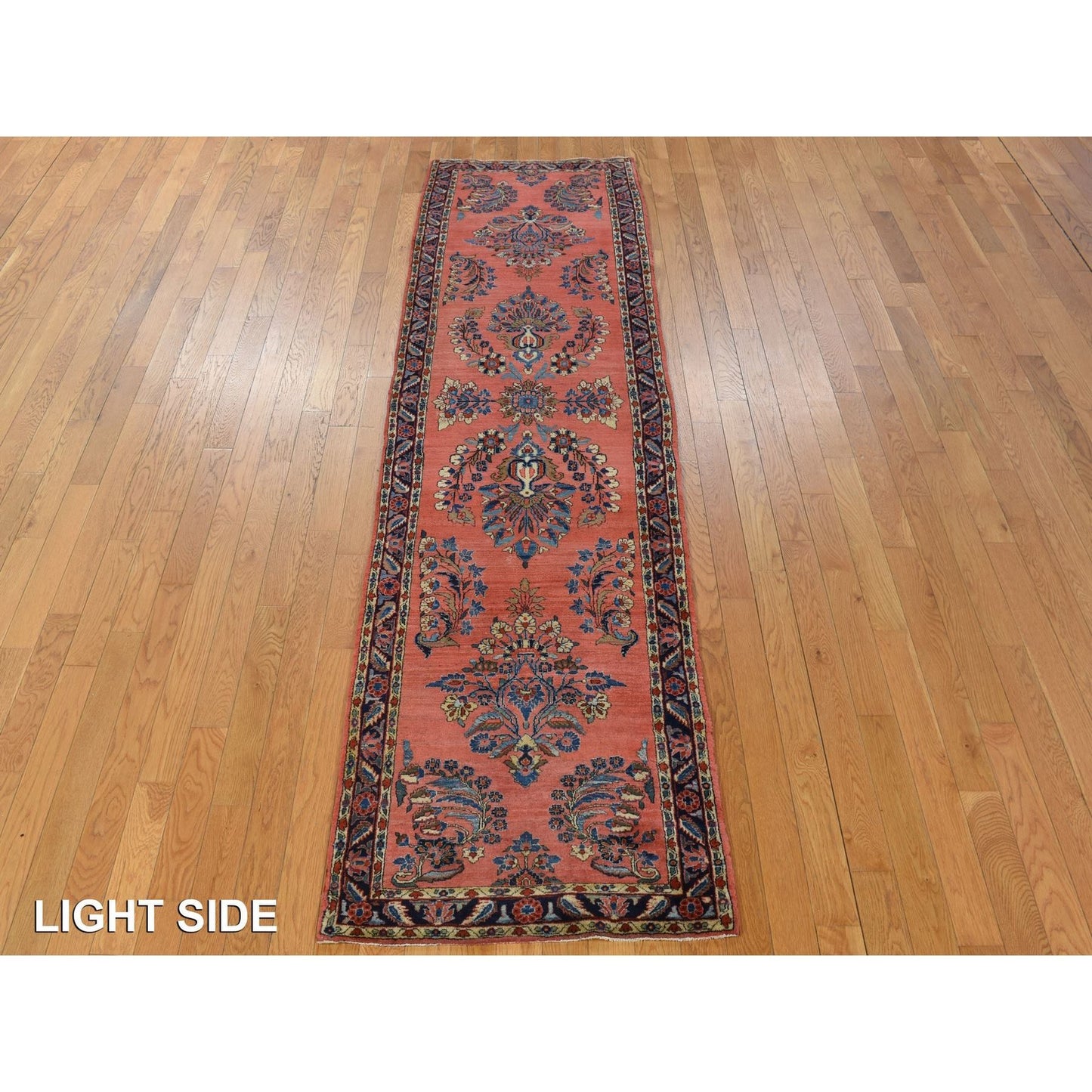 2'7"X10' Red Antique Zoroastrian Saroogh Wool Hand Knotted Runner Rug